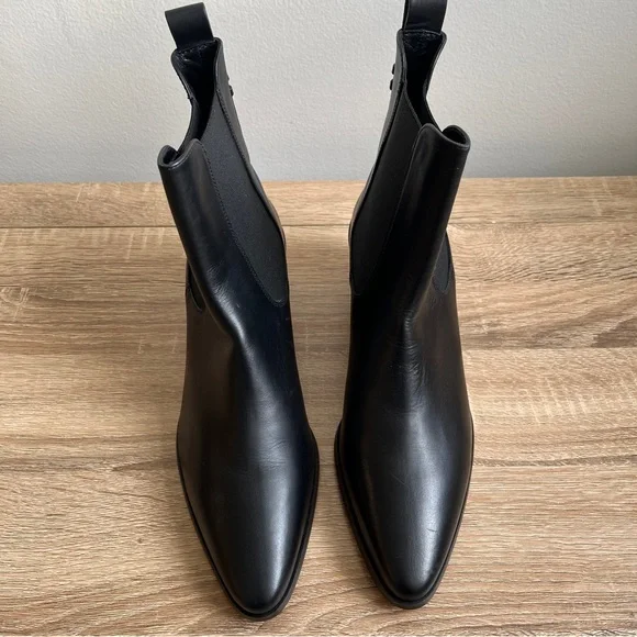 Frame Le Lexington Black Boots Chelsea Bootie Sleek Ankle Boot 7.5 NEW NWT - Picture 5 of 9